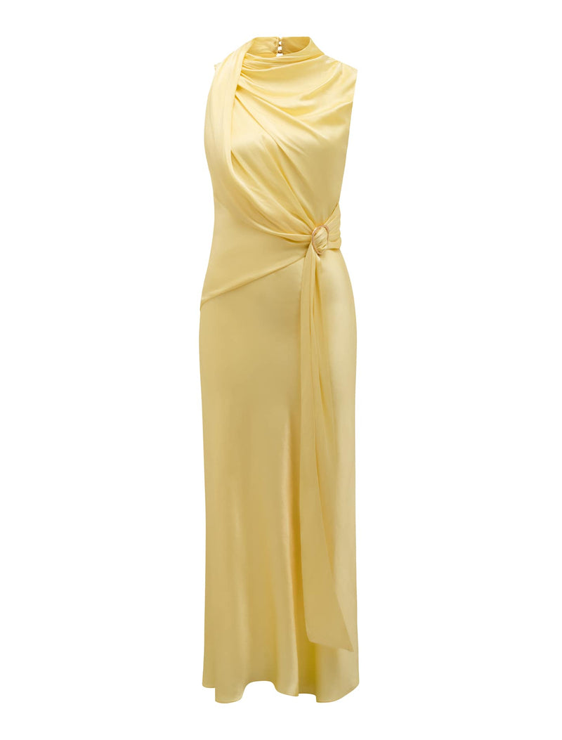 Cassie Satin Draped Midi Dress Forever New