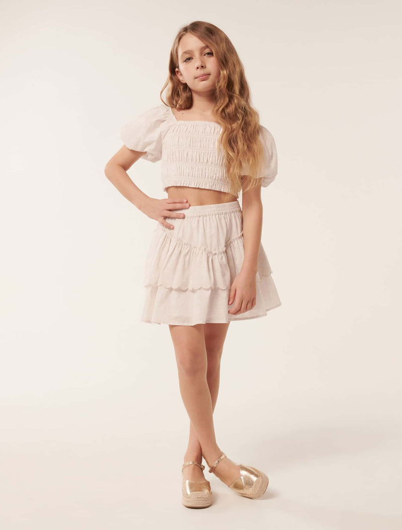 Aaliyah Shirred Teen Skirt Forever New