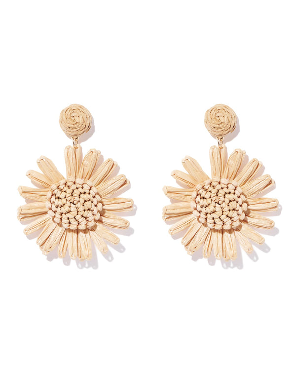 Elaina Woven Flower Earrings Forever New