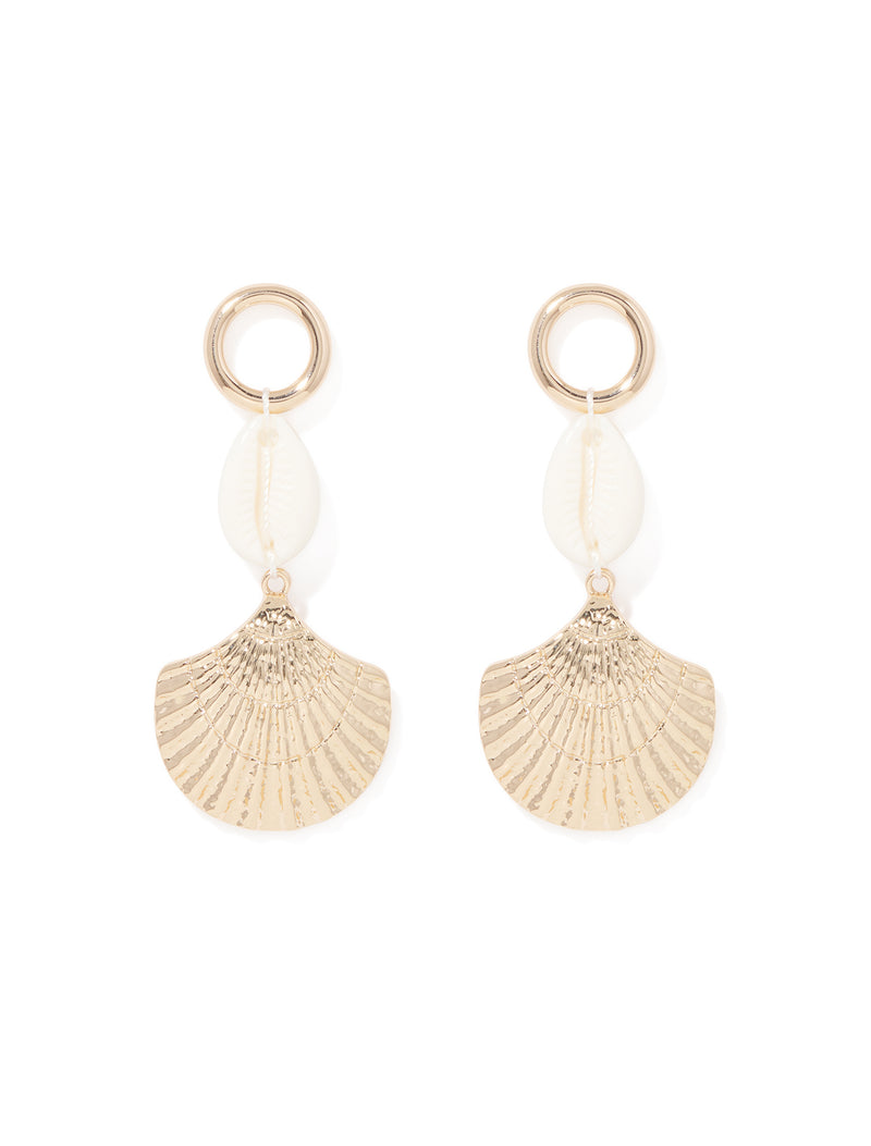 Drew Shell Drop Earrings Forever New