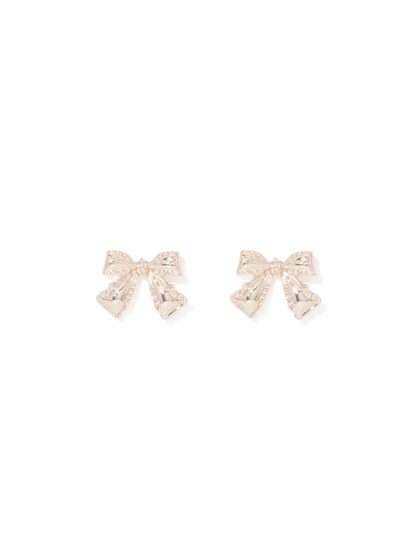 Mimi Metal Bow Stud Earrings Forever New