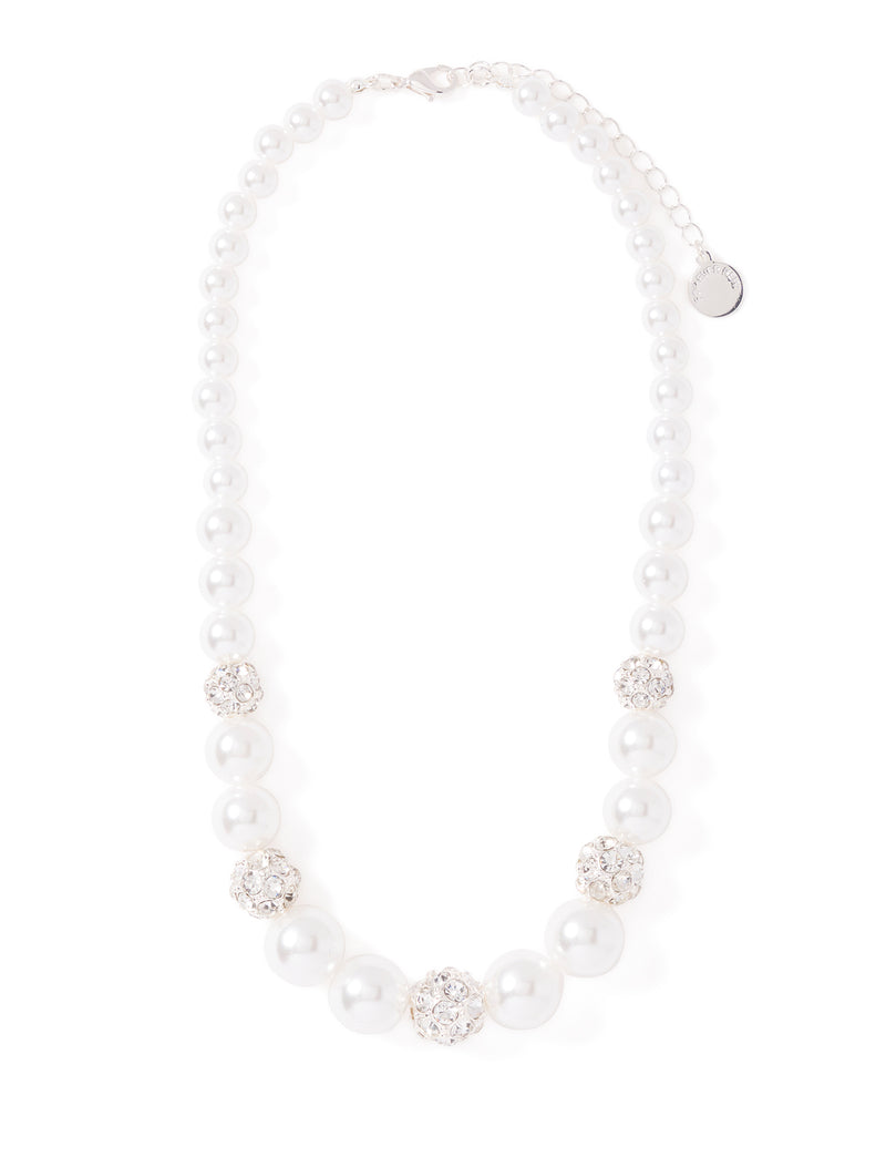 Sydney Pearl And Crystal Necklace Forever New