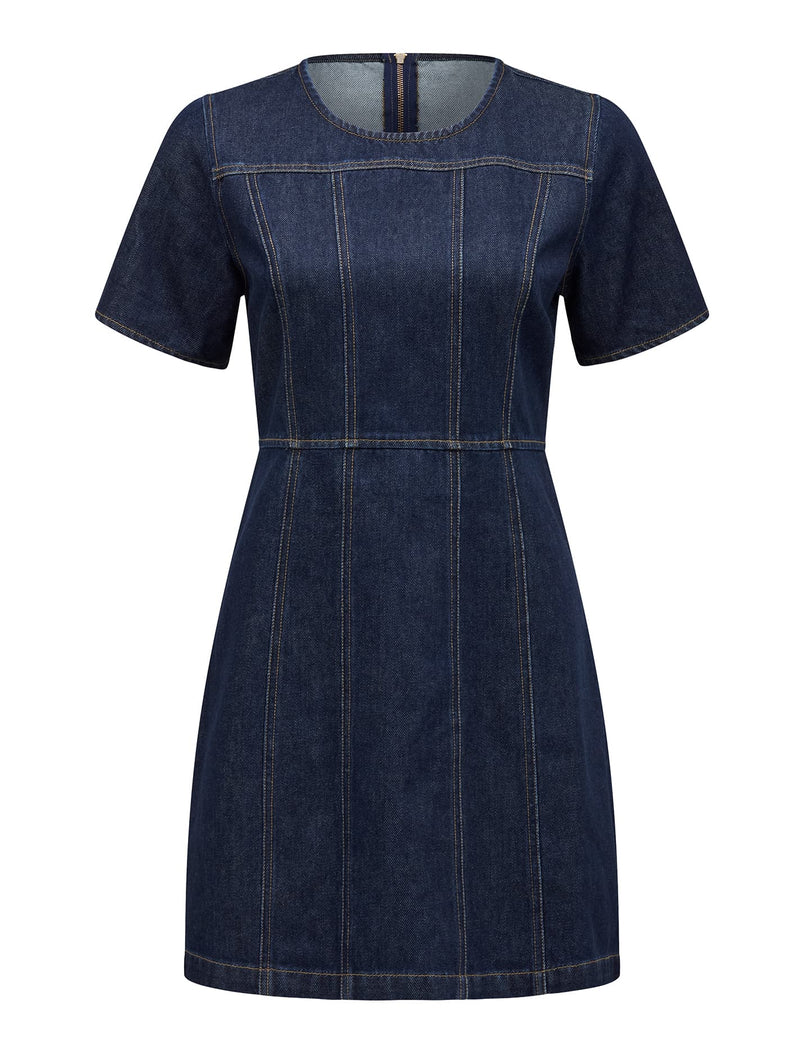 Bleu Shift Denim Dress Forever New