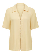 Bella Cupro Button Front Shirt Forever New