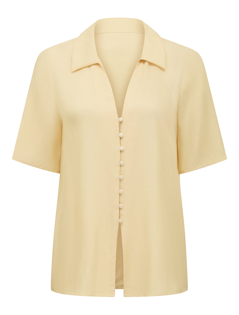 Bella Cupro Button Front Shirt Forever New