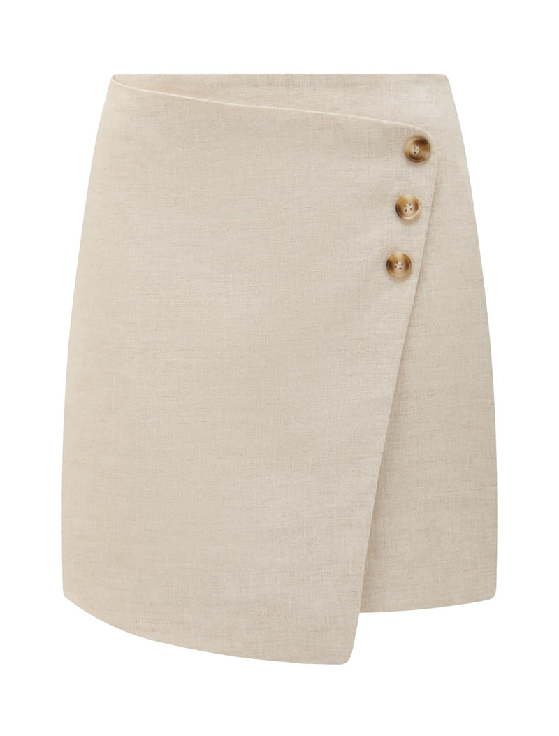 Lettie Linen Wrap Mini Skirt Forever New