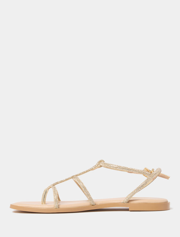 Trixie T-Bar Diamante Flat Sandal Forever New