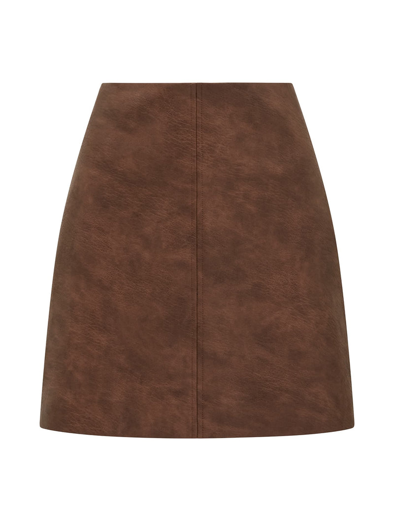 Wren Vegan Leather Mini Skirt Forever New