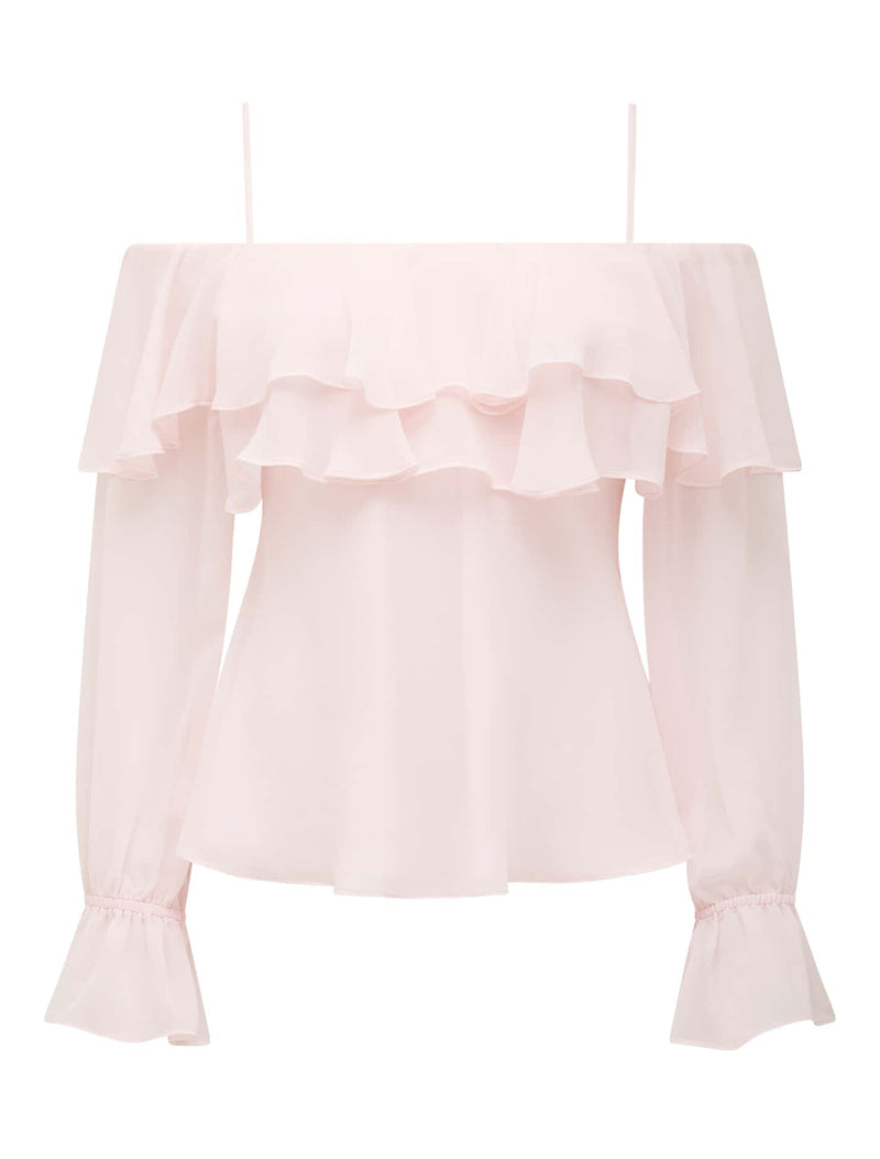 Eloise Ruffle Bardot Top Forever New