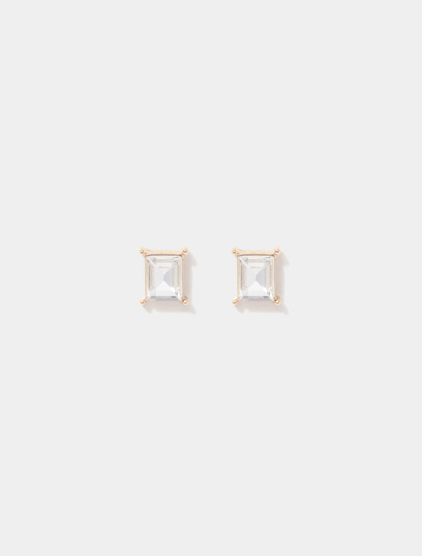 Billie Baguette Stone Stud Earrings Forever New