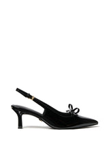 Margo Bow Trim Slingback Heel Black Forever New