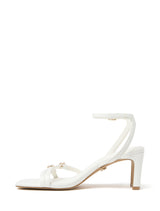 Ines Asymmetrical Strapping Detail Heel Sandal Forever New