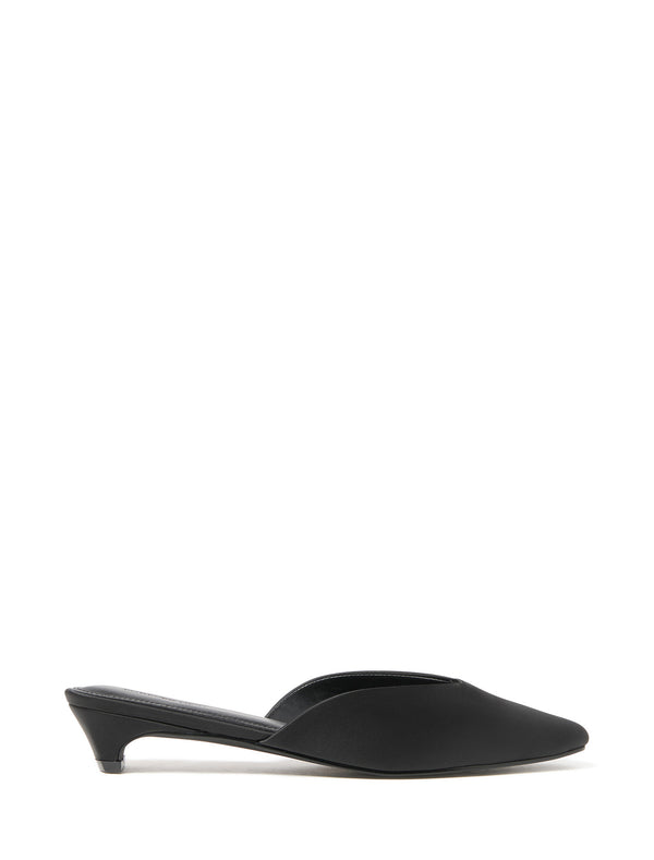 Scottie Closed Toe Heeled Mule Black Forever New