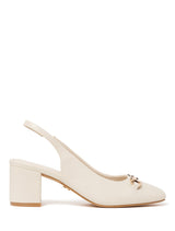 Valeria Bit Trim Slingback Block Heel Nude Forever New