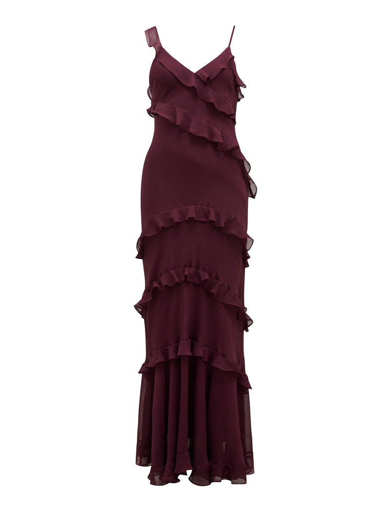 Isla Ruffle Asym Maxi Dress Forever New