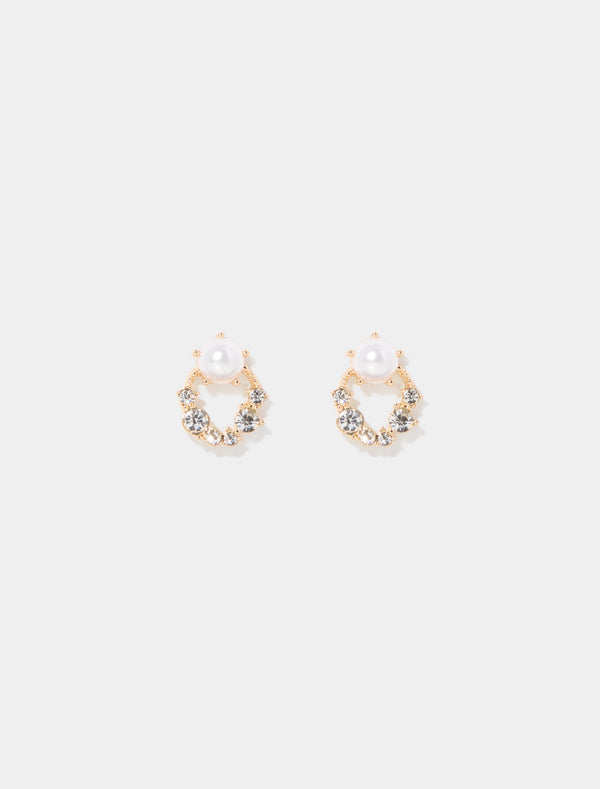 Rita Round Stone Earrings Forever New