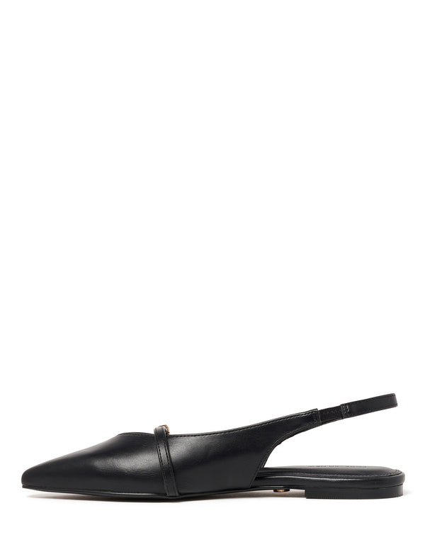 Ivy V Throat Detail Flat Slingback Forever New