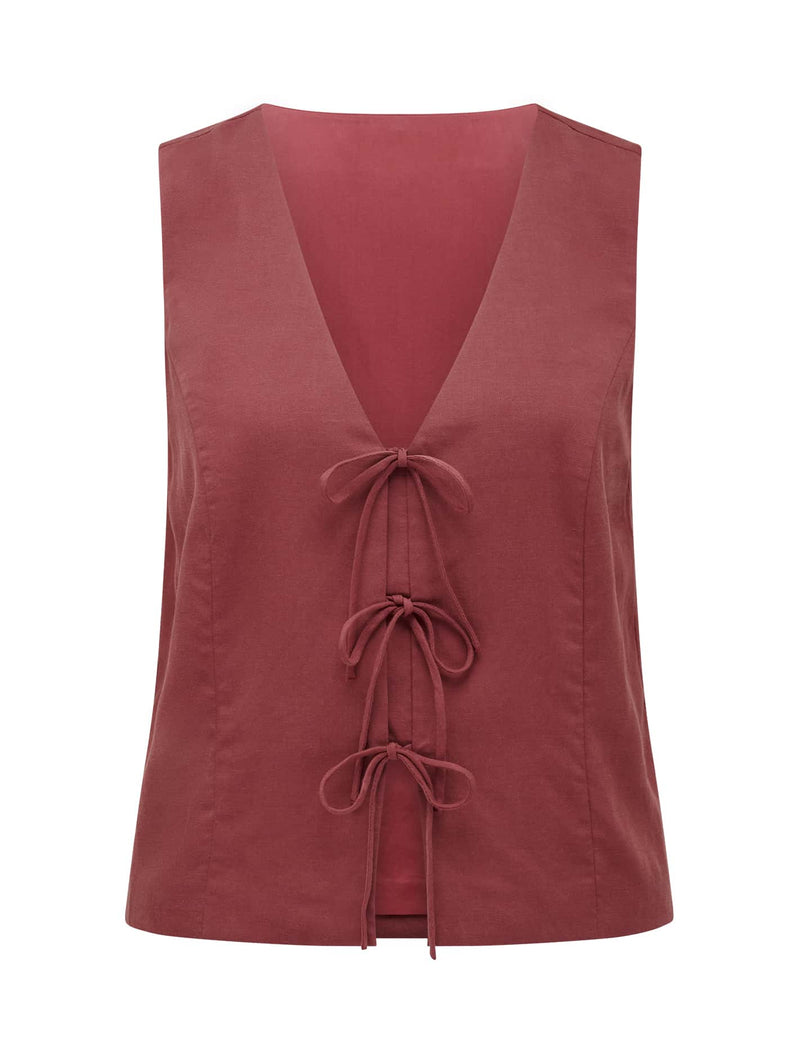 Erin Tie Front Waistcoat Forever New