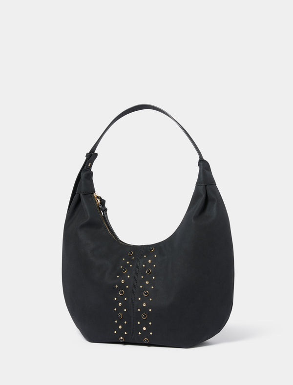 Sable Studded Hobo Bag Forever New