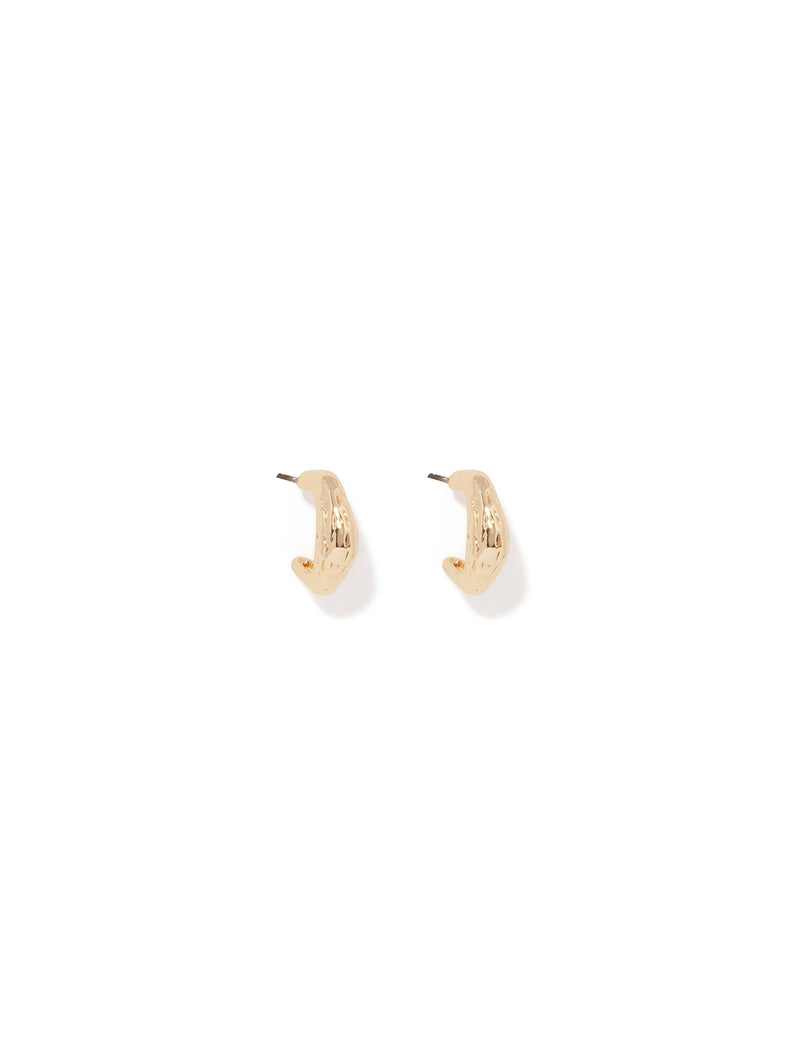 Terri Texture Hoop Earrings Forever New