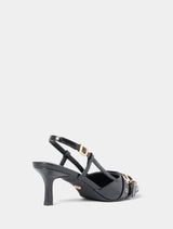 Hazel Buckle And Eyelet Slingback Heel Forever New