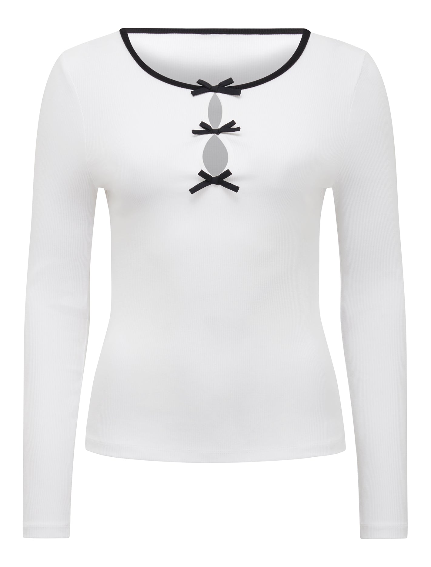 Bree Bow Front Long Sleeve Top Forever New