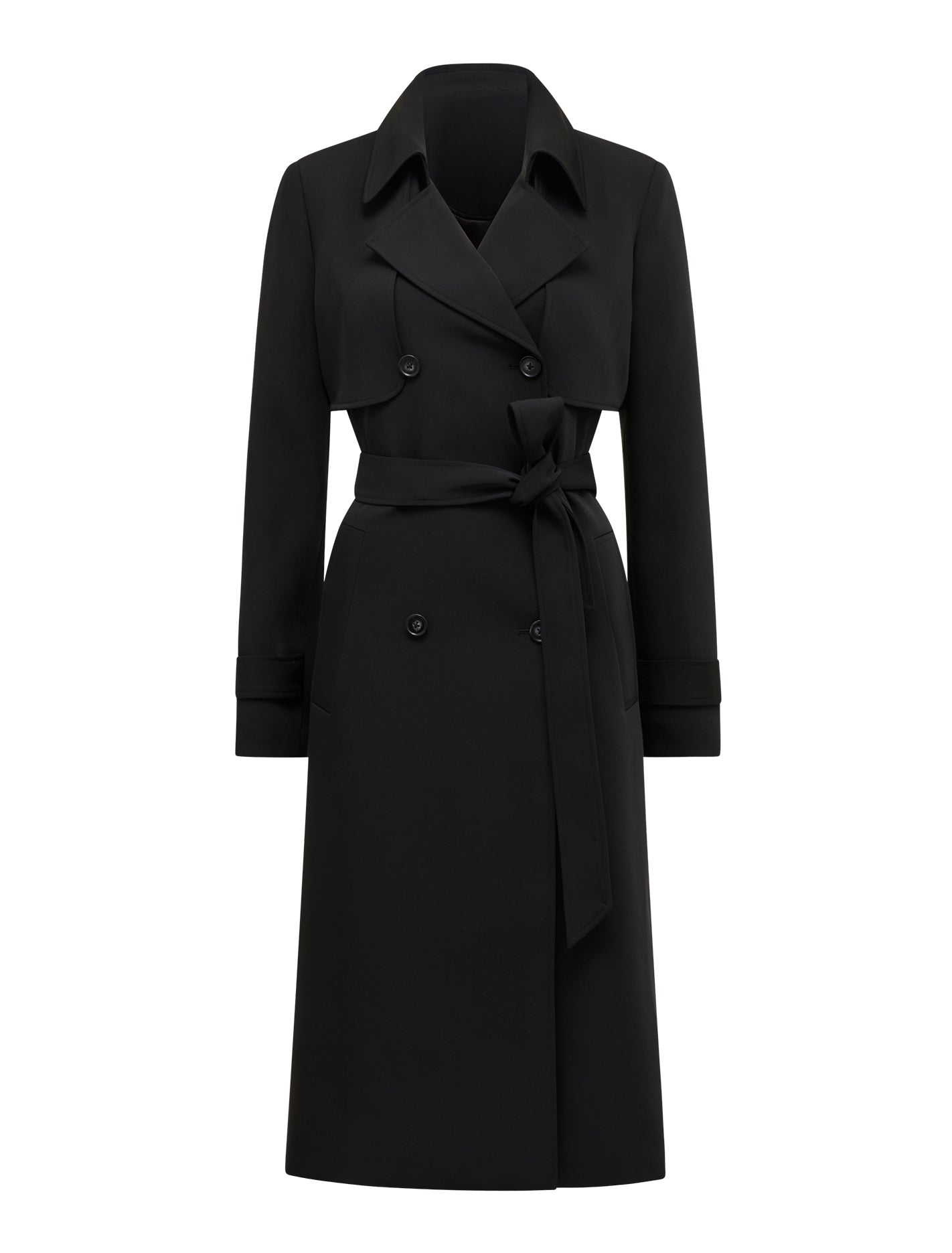 Delilah Soft Trench Coat Black | Forever New