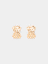 Signature Mila Criss Cross Stud Earrings Forever New