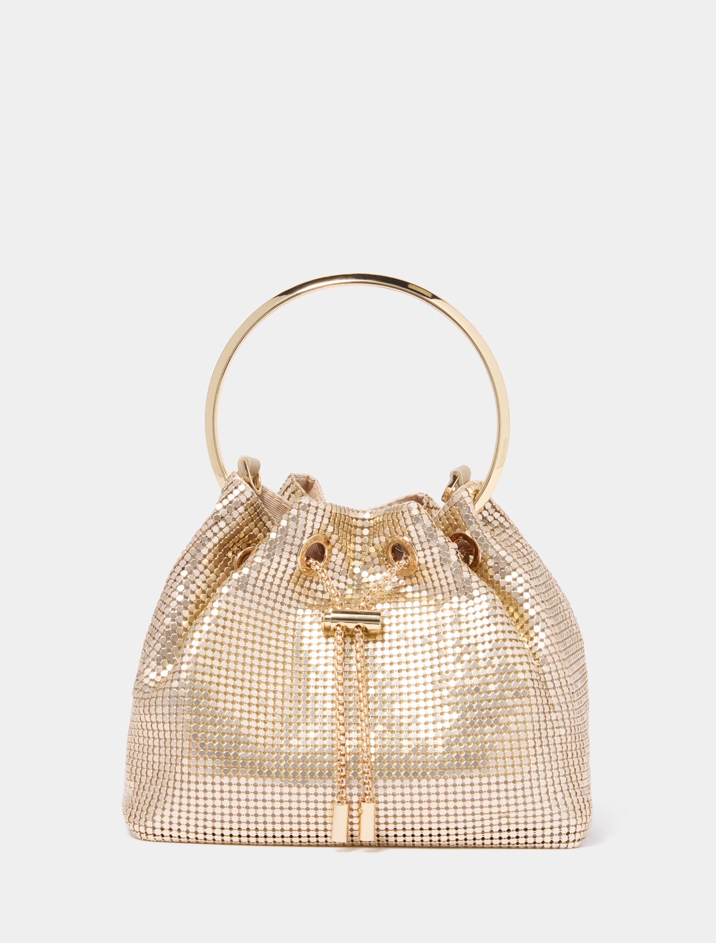 Corina Chainmail Metal Handle Bag 0 Gold Forever New