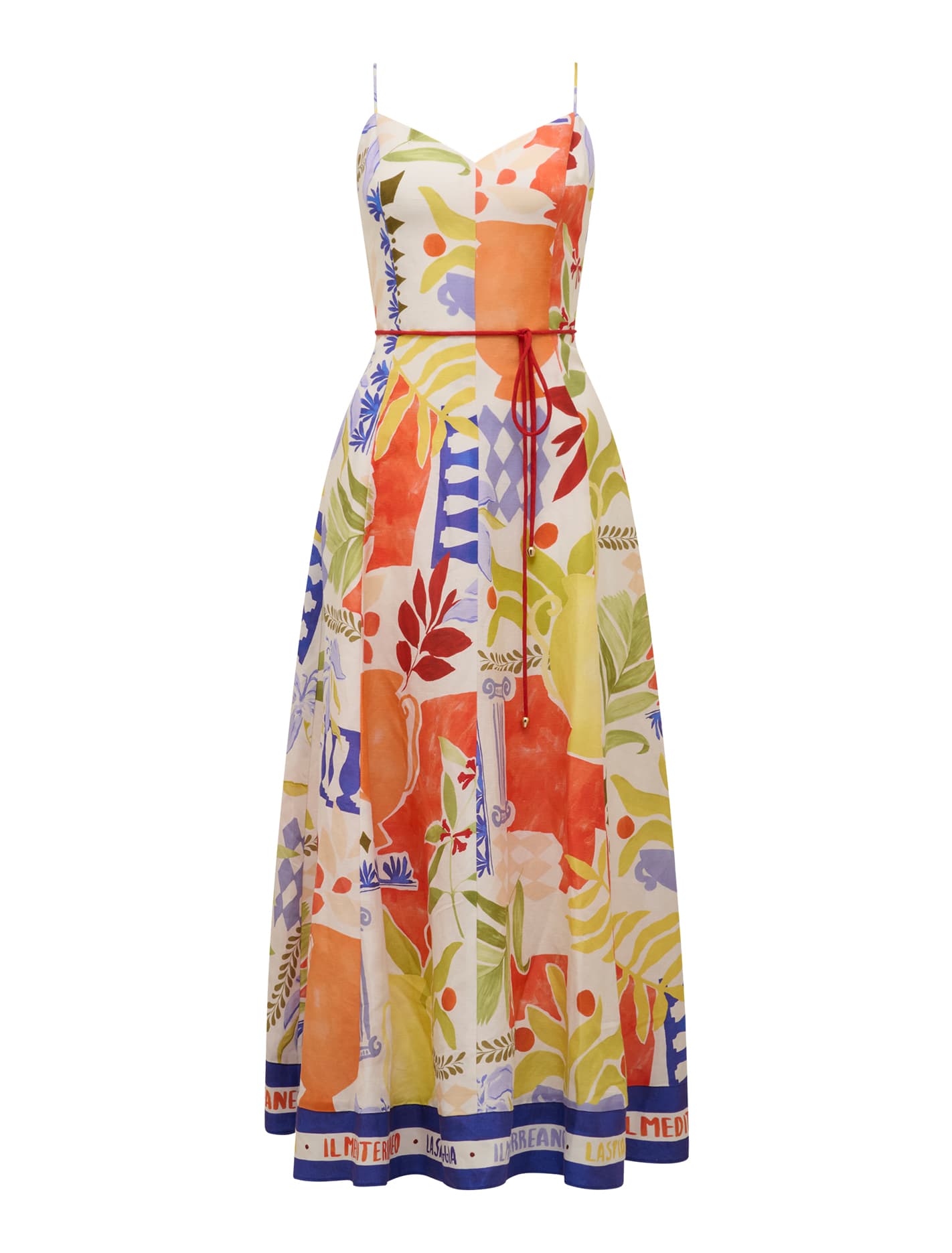 Mattie Seam Detail Linen Midi Dress Forever New