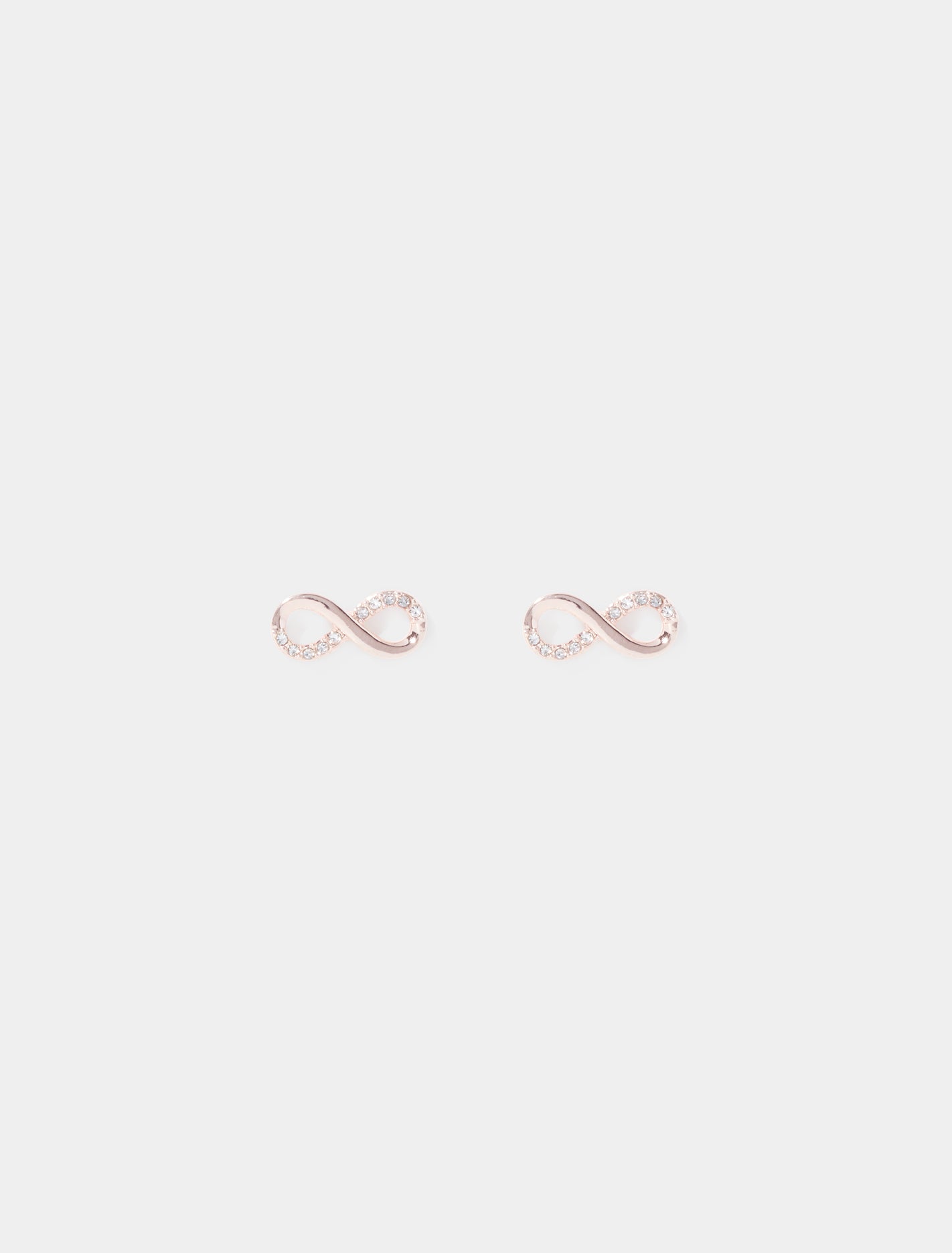 Kayla Infinity Earrings 0 Rose Gold Crystal Forever New