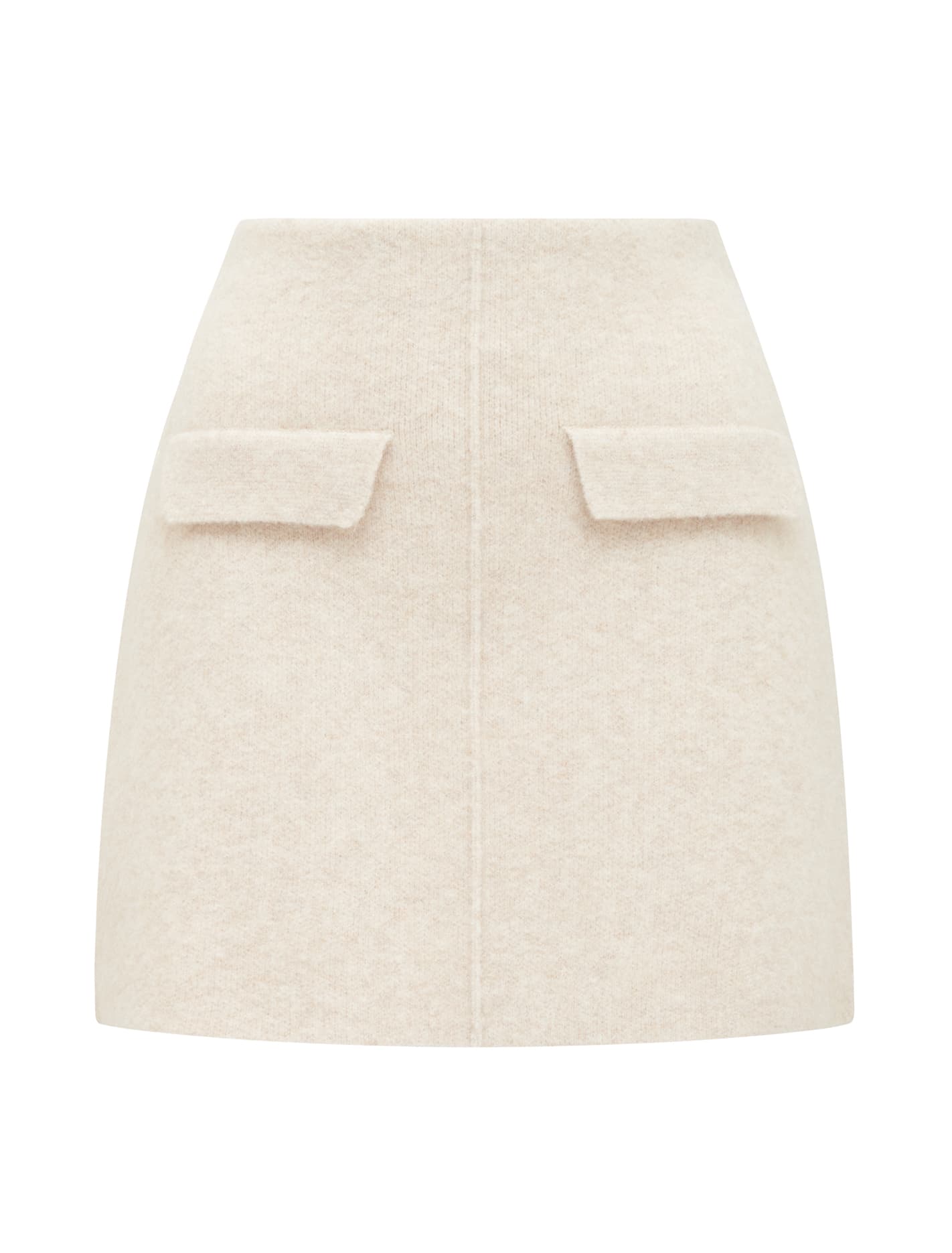 Natalie Knit Mini Skirt Co-Ord Oat Forever New