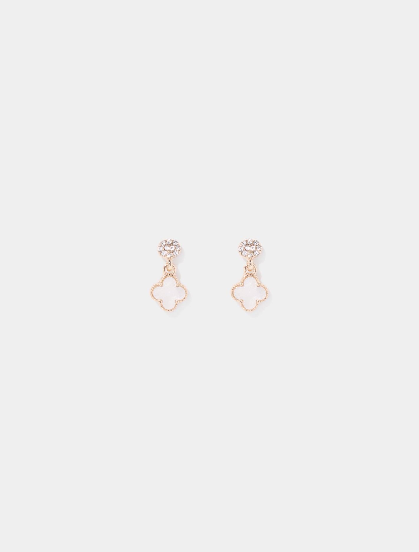 Fern Drop Earrings 0 Gold Ivory Forever New