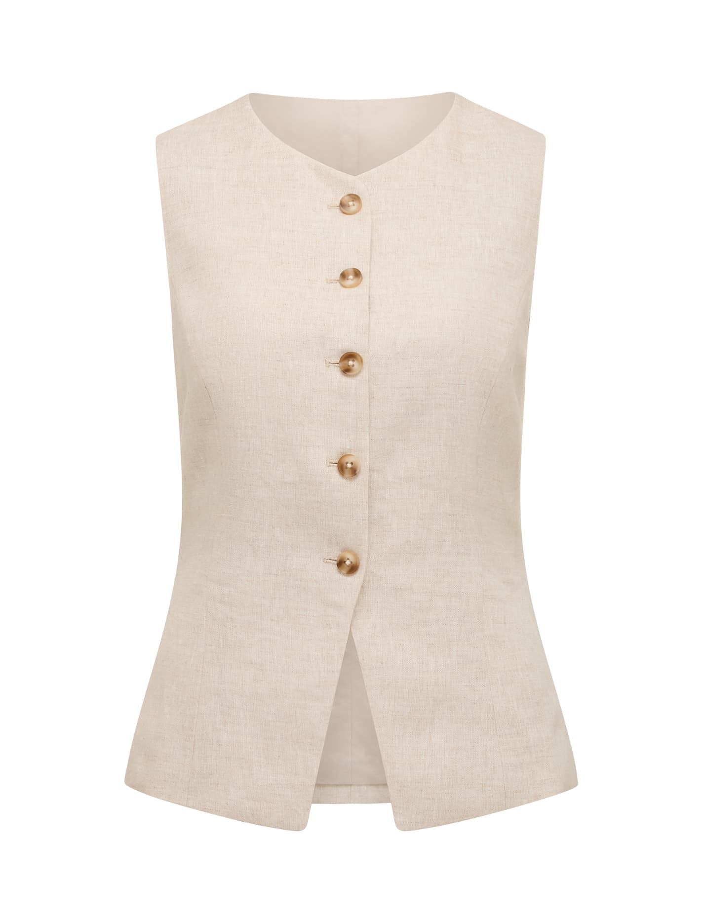 Carla Linen Waistcoat Forever New