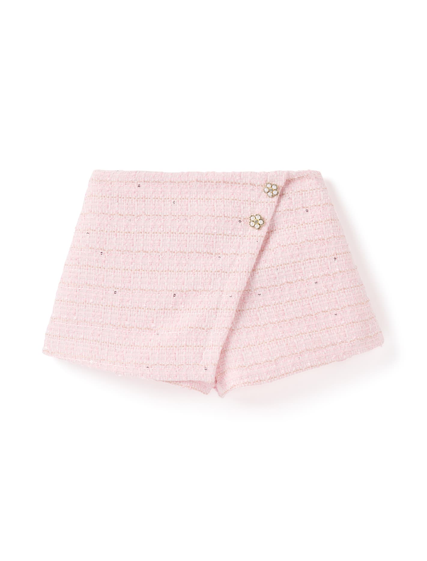 Ellie-Mae Girls Tweed Skort Pink Tweed | Forever New