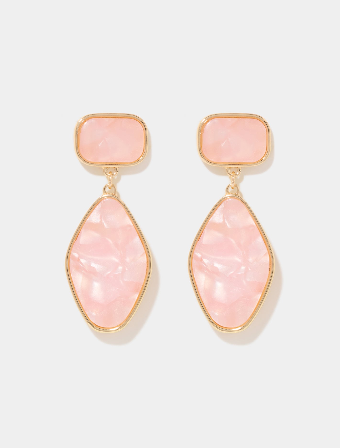 Aimee Acrylic Drop Earrings 0 Pink Gold Forever New