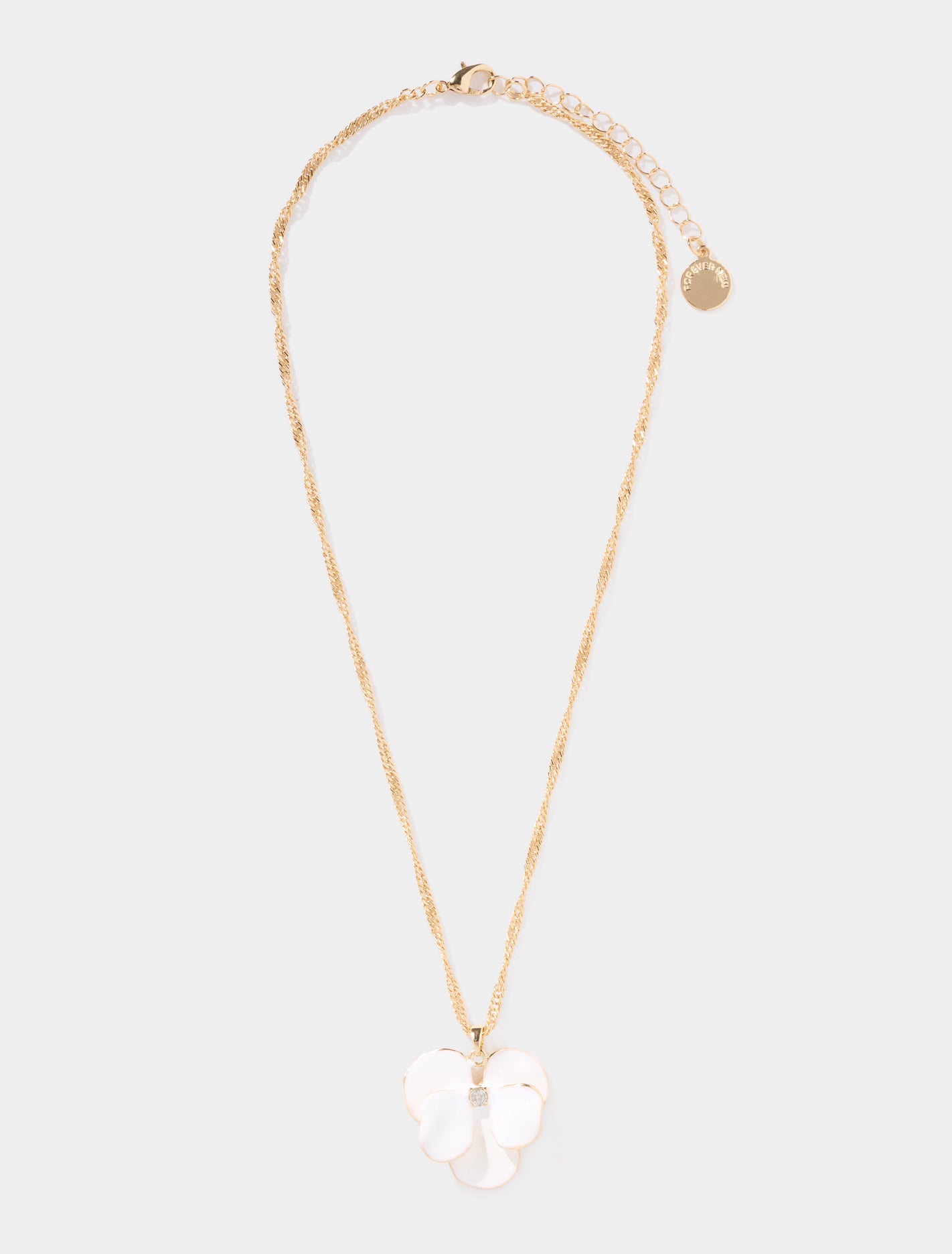Bridget Flower Pendant Necklace 0 Ivory Gold Forever New