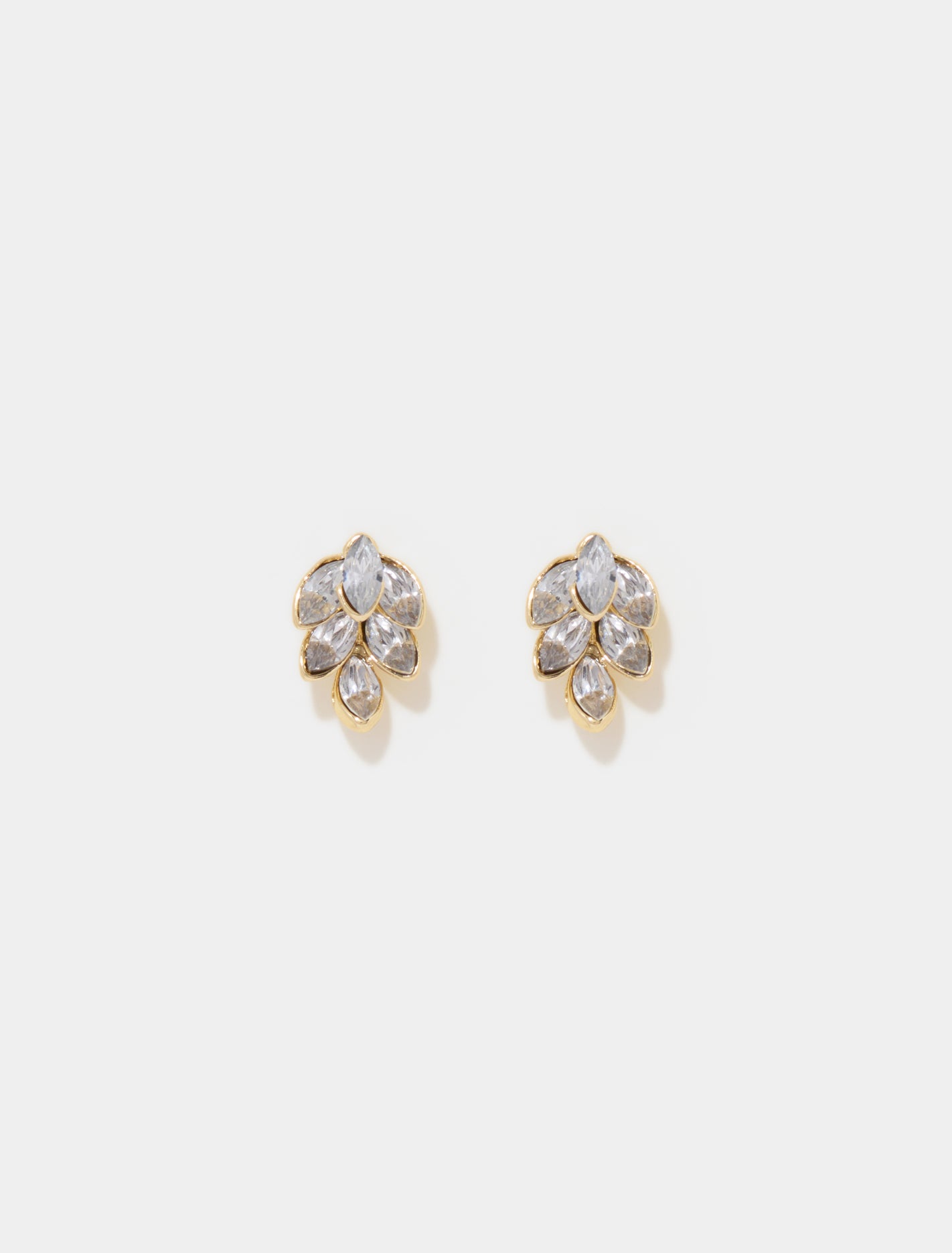 Cynthia Stone Cluster Earrings 0 Gold Crystal Forever New