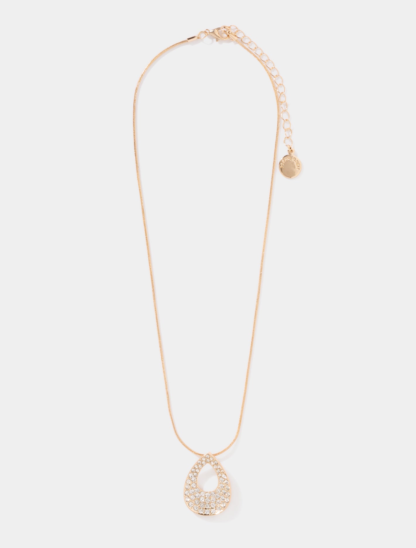 Shiloh Angle Stone Necklace 0 Gold Crystal Forever New