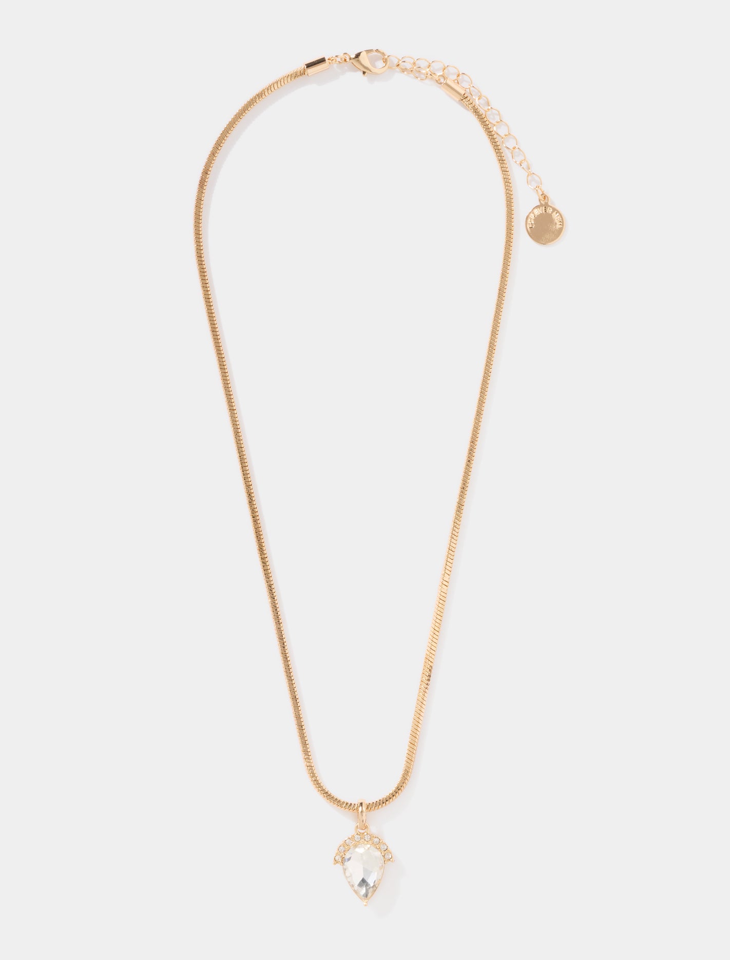 Leila Dainty Stone Necklace 0 Gold Crystal Forever New
