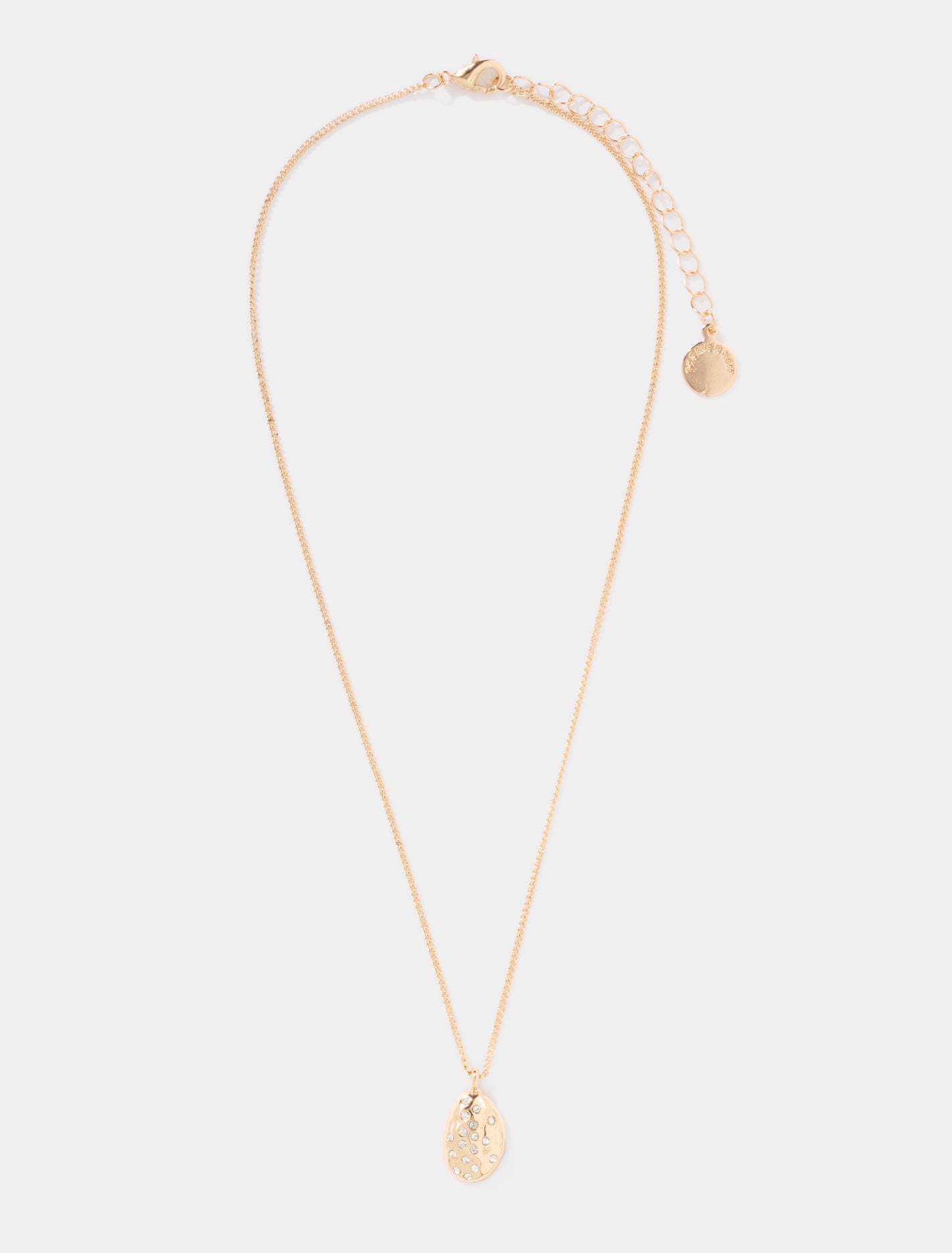 Natalie Stone Droplet Necklace 0 Gold Crystal Forever New