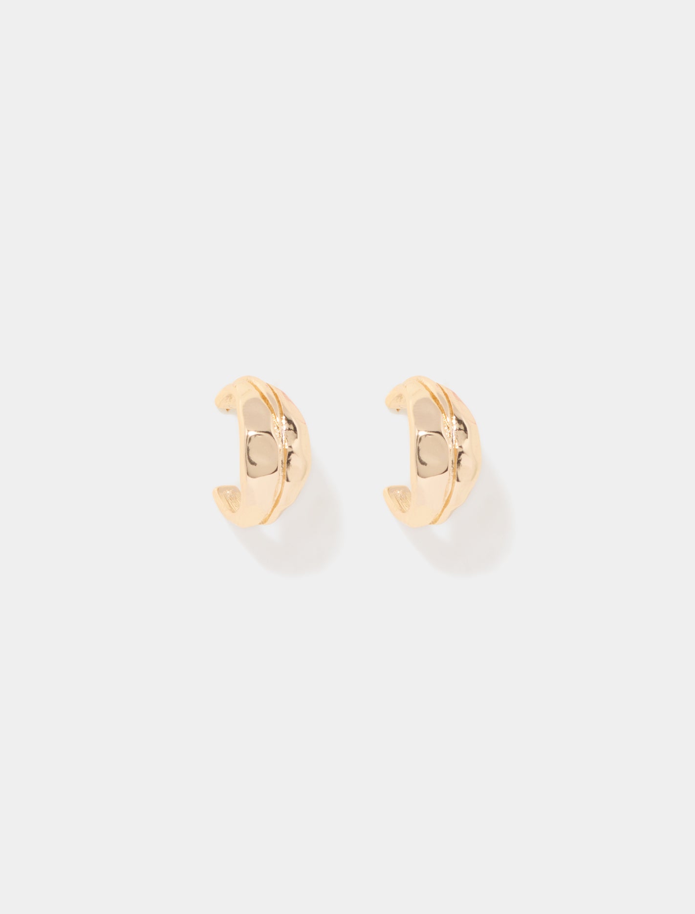 Signature Amora Organic Small Hoop Earrings 0 Gold Forever New
