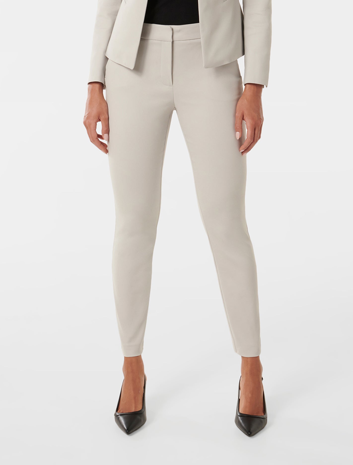 Grace 7/8th Slim Pants Grey Suit | Forever New