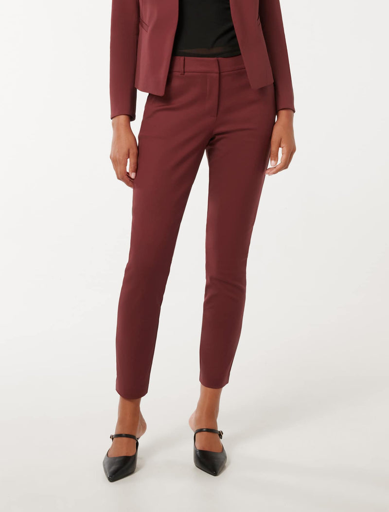 Grace 7/8th Slim Pants Cabernet Suit Forever New