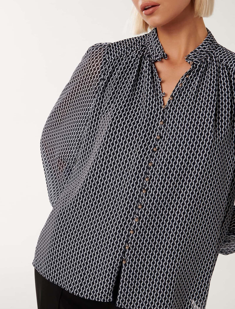 Gwen Button Detail Blouse Forever New