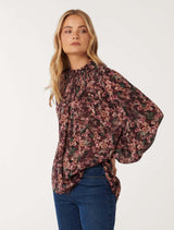 Cyndell Shirred Yoke Shell Top Forever New