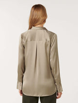 Celia Satin Shirt Forever New