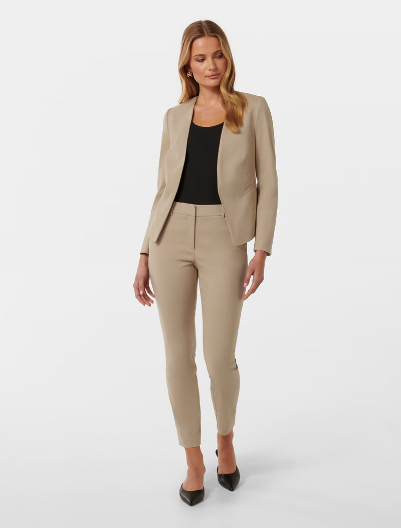 Alyssa Fitted Blazer Latte Suit | Forever New