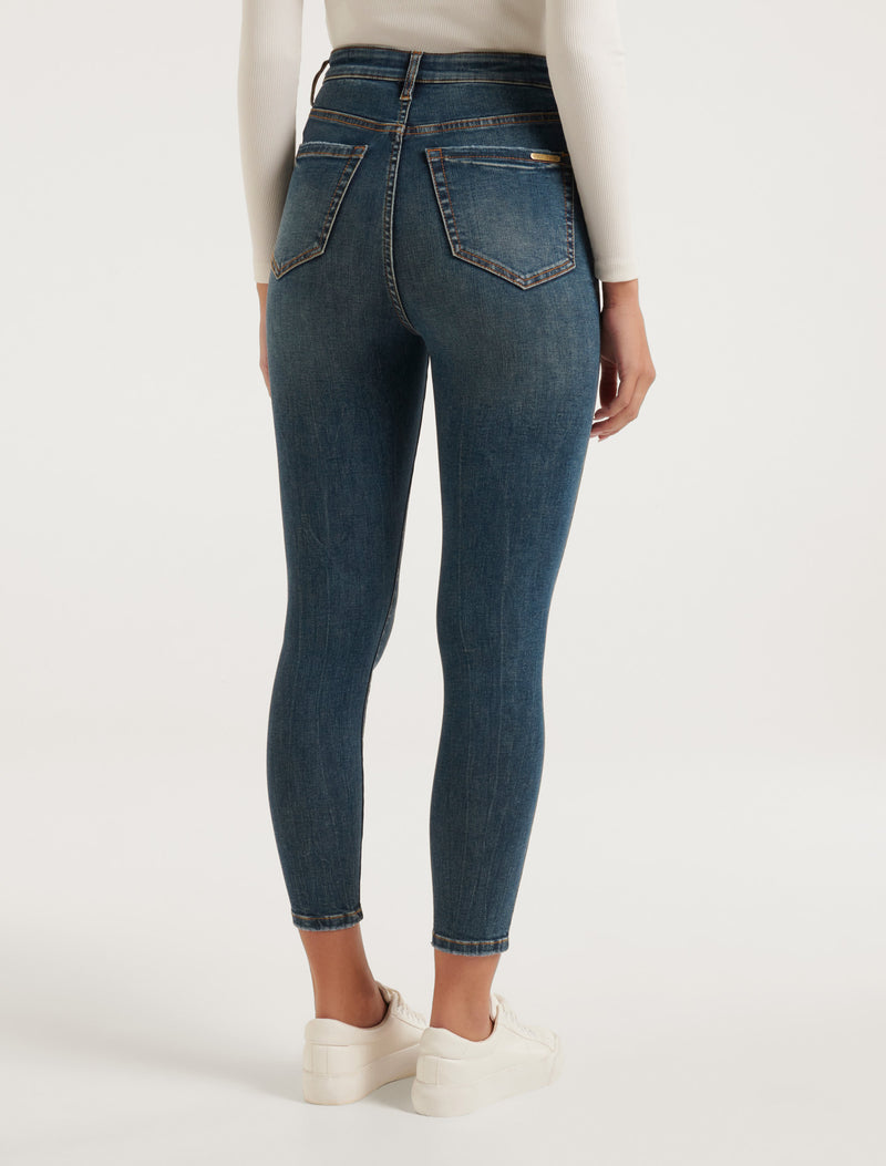 Mila Cropped High-Rise Skinny Jeans Kapama Karula | Forever New