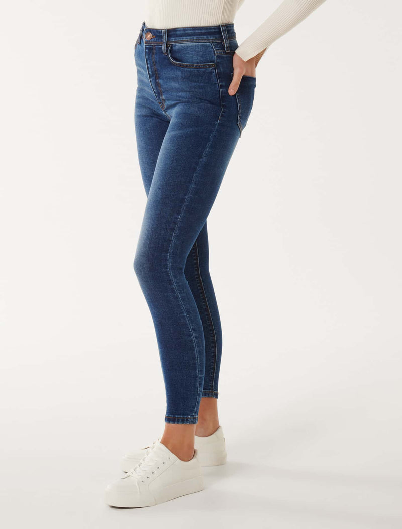 Ashley Mid-Rise Skinny Jeans Leopard Hills | Forever New